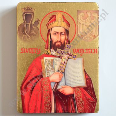ŚWIĘTY WOJCIECH - ikona 12 x 16 cm - 3043 -B