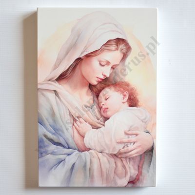 MATKA BOŻA Z DZIECIĄTKIEM - obrazek 26 x 43 cm - 50363