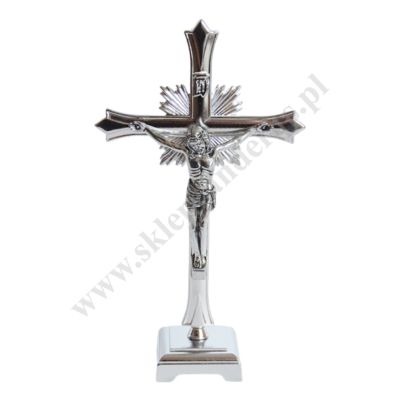 KRZYŻ NIKLOWANY STOJĄCY - wys. 21 cm - 68767