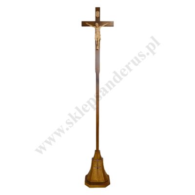 KRZYŻ OŁTARZOWO PROCESYJNY DREWNIANY - 60105