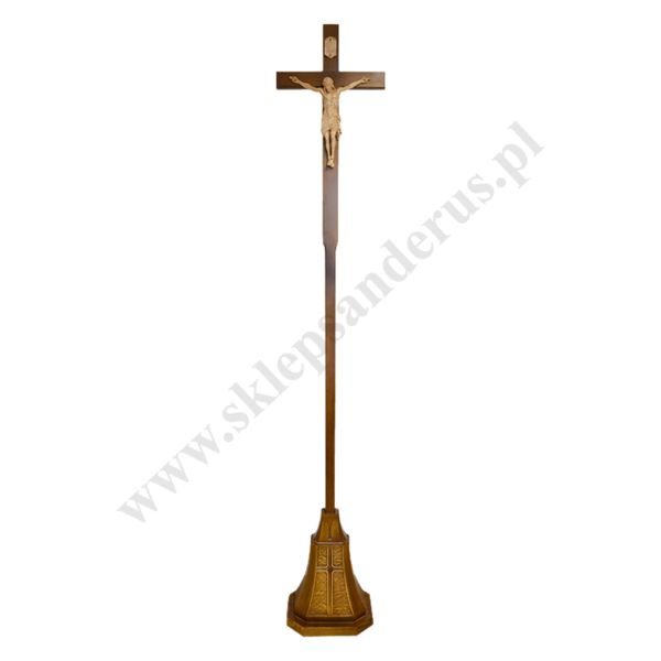 KRZYŻ OŁTARZOWO PROCESYJNY DREWNIANY - 60105