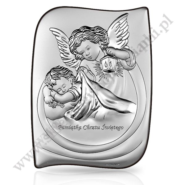 ANIOŁ STRÓŻ - OBRAZEK SREBRNY - 6473SW/3