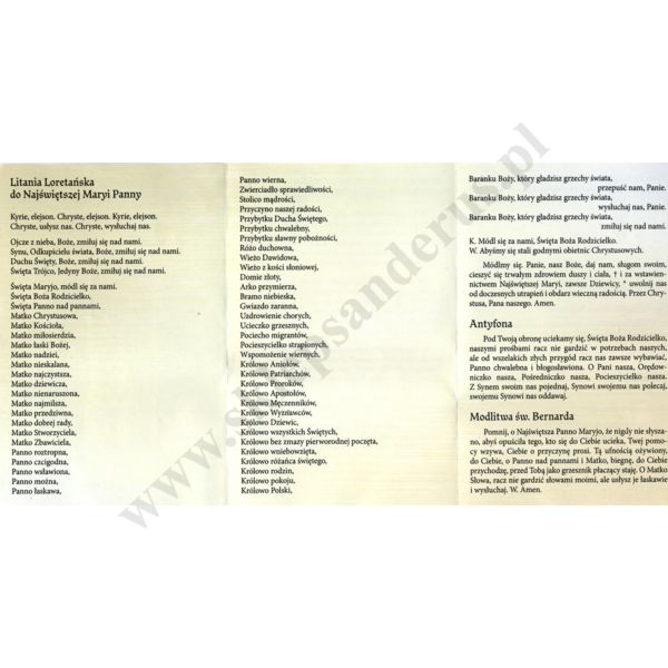 LITANIA LORETAŃSKA - folder - 5969