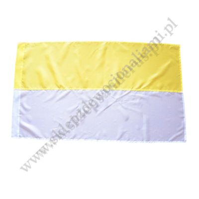 FLAGA ŻÓŁTO-BIAŁA - MATERIAŁOWA 112 cm x 70 cm - 83611