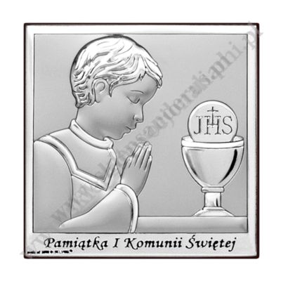 PAMIĄTKA I KOMUNII ŚWIĘTEJ - OBRAZEK SREBRNY - 6568/2XO