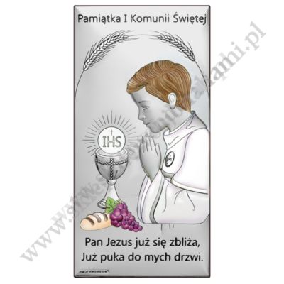 PAMIĄTKA I KOMUNII ŚWIĘTEJ - OBRAZEK SREBRNY - 6717/2OCOL