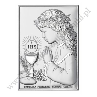 PAMIĄTKA I KOMUNII ŚWIĘTEJ - OBRAZEK SREBRNY - DS04/2XA
