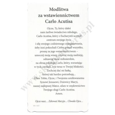 ŚW. CARLO ACUTIS - obrazek 6.5 x 11.5 cm - paczka 100 szt. - 80336