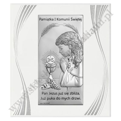 PAMIĄTKA I KOMUNII ŚWIĘTEJ - OBRAZEK SREBRNY - 6717FP/2A