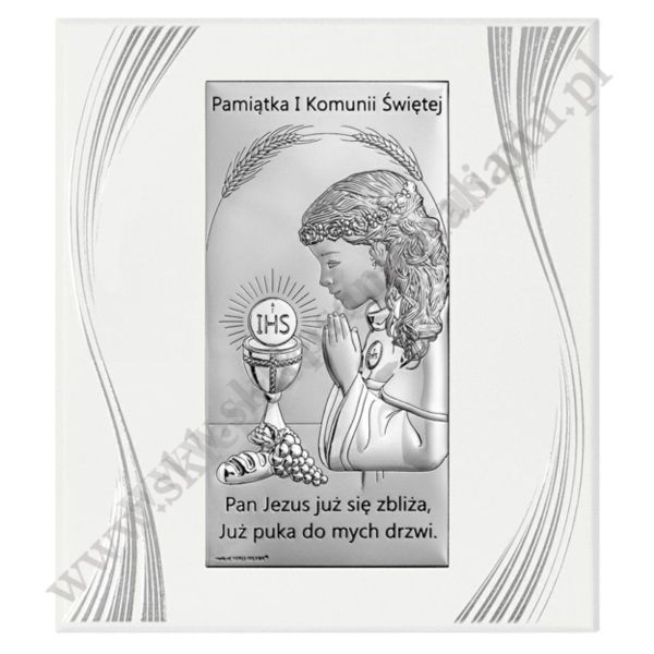 PAMIĄTKA I KOMUNII ŚWIĘTEJ - OBRAZEK SREBRNY - 6717FP/2A