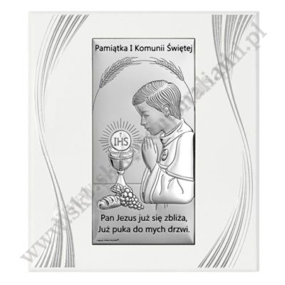 PAMIĄTKA I KOMUNII ŚWIĘTEJ - OBRAZEK SREBRNY - 6717FP/2O