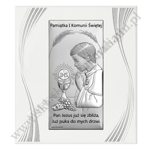PAMIĄTKA I KOMUNII ŚWIĘTEJ - OBRAZEK SREBRNY - 6717FP/2O