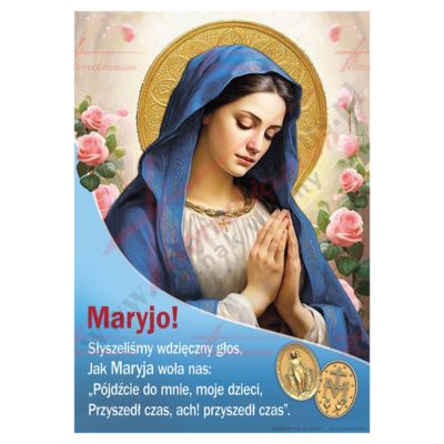 PLAKAT - MARYJO! SŁYSZELIŚMY WDZIĘCZNY GŁOS - format A3 - 84208
