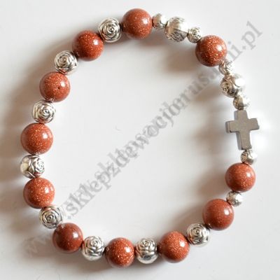 DZIESIĄTKA RÓŻAŃCA PIASEK PUSTYNI - bransoletka - 83696