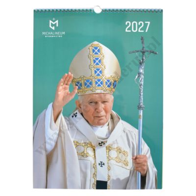 KALENDARZ Z ŚW.JANEM PAWŁEM II - 2027 - format 29,5 x 40,5 cm - 68032