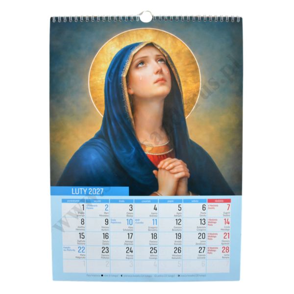KALENDARZ MARYJNY 2027 - format 29.5 x 40.5 cm - 58810