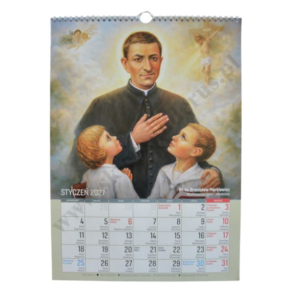 ŚWIĘCI I BŁOGOSŁAWIENI KALENDARZ 2027 - format 29,5 x 40,5 cm - 71051
