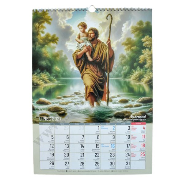 ŚWIĘCI I BŁOGOPSŁAWIENI - KALENDARZ 2027 - format 29,5 x 40,5 cm - 85176