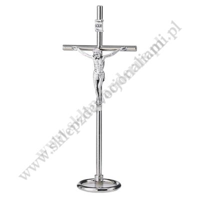 KRZYŻ METALOWY STOJĄCY - wys. 16 cm - 3856