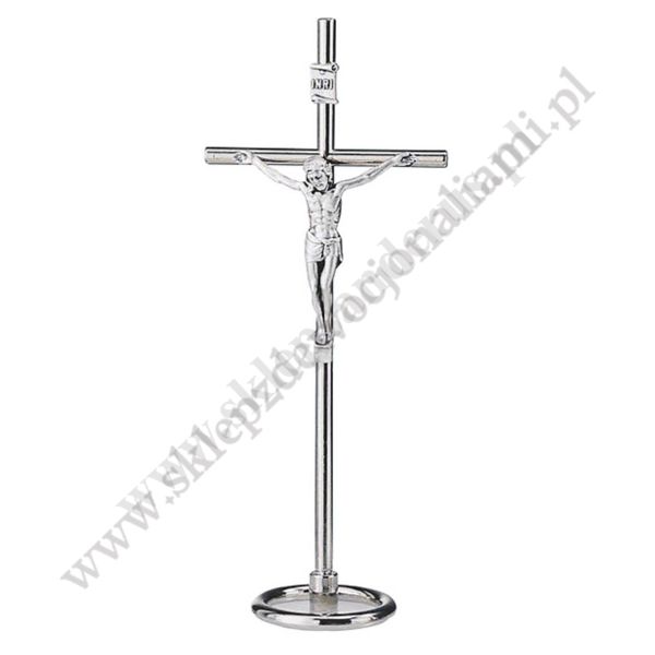 KRZYŻ METALOWY STOJĄCY - wys. 16 cm - 3856