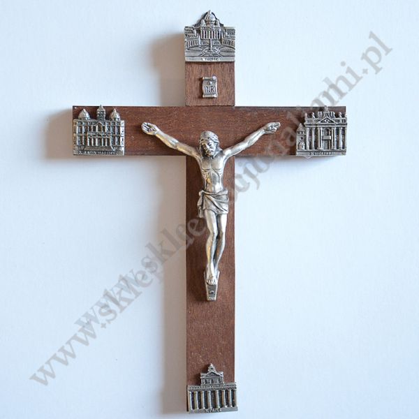 KRZYŻ DREWNIANY BAZYLIKI - wys.20 cm - 4878