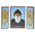 ŚWIĘTY CHARBEL - tryptyk - 12.5 x 8.4 cm - 89653