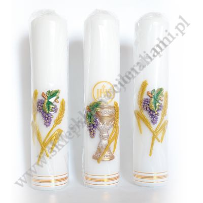 KOMPLET ŚWIEC - EUCHARYSTIA - wys. 30 cm - 62339