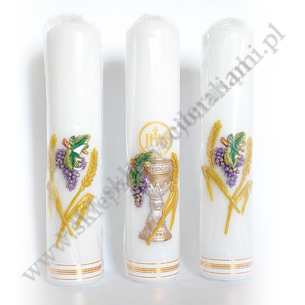 KOMPLET ŚWIEC - EUCHARYSTIA - wys. 30 cm - 62339