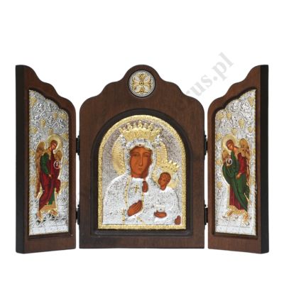 MATKA BOŻA CZĘSTOCHOWSKA - drewniany tryptyk - 11138