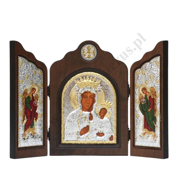 MATKA BOŻA CZĘSTOCHOWSKA - drewniany tryptyk - 11138