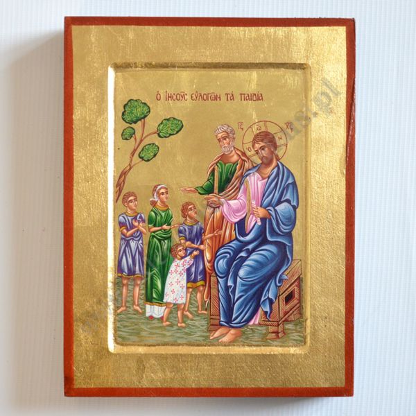 JEZUS BŁOGOSŁAWIĄCY DZIECI - ikona 18 x 23.5 cm - 89358