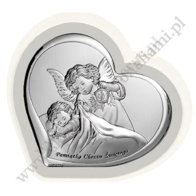 ANIOŁ STRÓŻ - OBRAZEK SREBRNY - 6449/2W