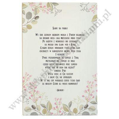 ŚLADY NA PIASKU - obraz na desce 18 x 27 cm - 86139