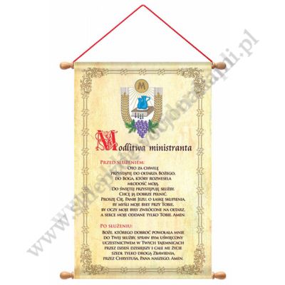 MODLITWA MINISTRANTA - zwój na ścianę - 85731