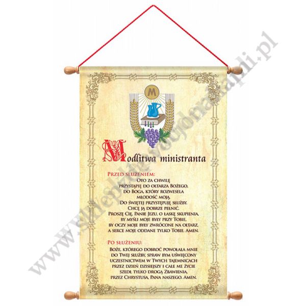 MODLITWA MINISTRANTA - zwój na ścianę - 85731