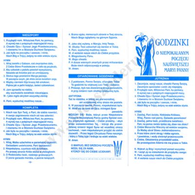 GODZINKI O NIEPOKALANYM POCZĘCIU NAJŚW. MARYI PANNY - folder - 86633