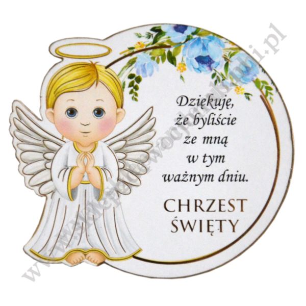 ANIOŁEK NIEBIESKI CHRZEST ŚWIĘTY - MAGNES - 51315
