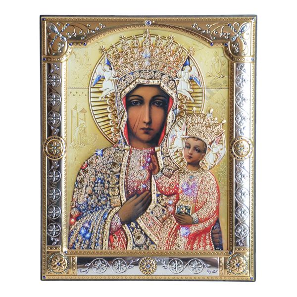 MATKA BOŻA CZĘSTOCHOWSKA - obrazek 17 x 21 cm - CU014/2