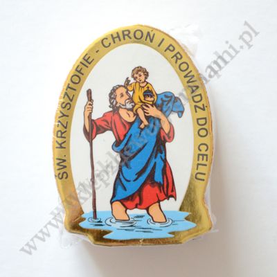 PLAKIETKA ZE ŚW.KRZYSZTOFEM - mix wzorów - 68033