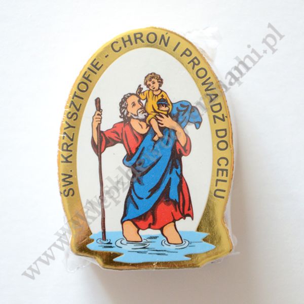 PLAKIETKA ZE ŚW.KRZYSZTOFEM - mix wzorów - 68033