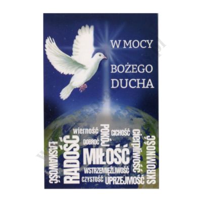 W MOCY BOŻEGO DUCHA - obrazek 6.5 x 10 cm - paczka 100 szt. - 3959