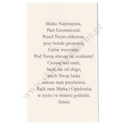 MATKA BOŻA GROMNICZNA - obrazek 6.5 x 11 cm - paczka 100 szt. - 38675