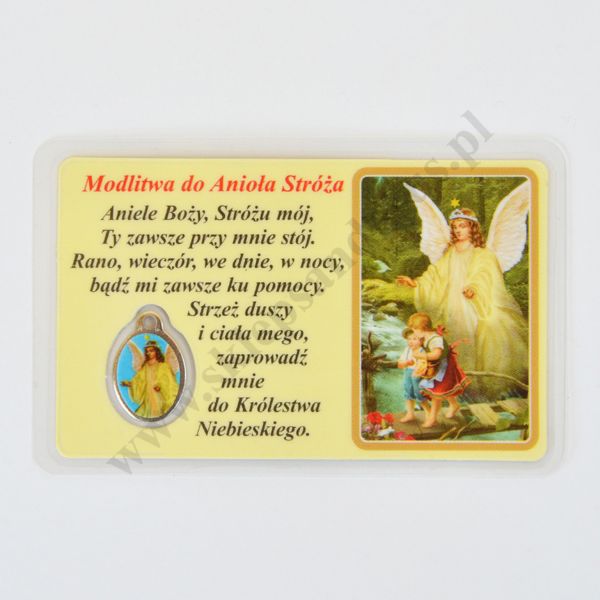 MEDALIK FOLIOWANY - ANIOŁ STRÓŻ - format 8.5 x 5.5 cm - 51438