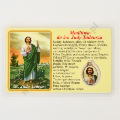 MEDALIK FOLIOWANY - ŚW.JUDA TADEUSZ - format 8.5 x 5.5 cm - 51439