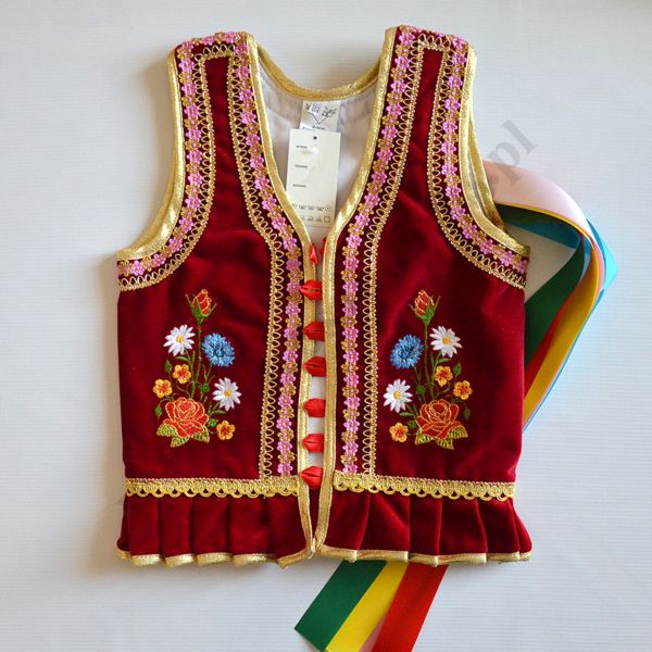 GORSET KRAKOWSKI - ROZMIAR 98-104 - czarny/bordo - 9861