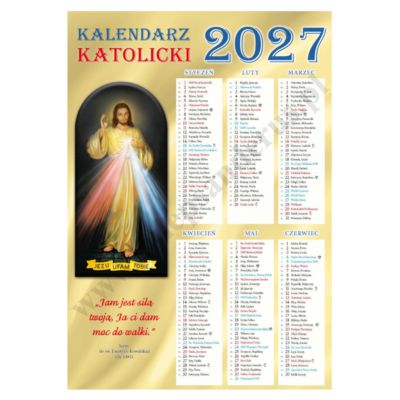 KALENDARZ DWUSTRONNY NA ROK 2027 - format 24 x 34 cm - 64409