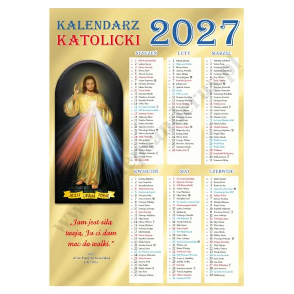 KALENDARZ DWUSTRONNY NA ROK 2027 - format 24 x 34 cm - 64409