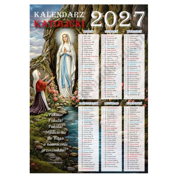 KALENDARZ DWUSTRONNY NA ROK 2027 - 3118
