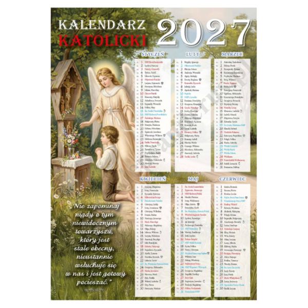 KALENDARZ DWUSTRONNY NA ROK 2027 -  format 24 x 34 cm - 74475