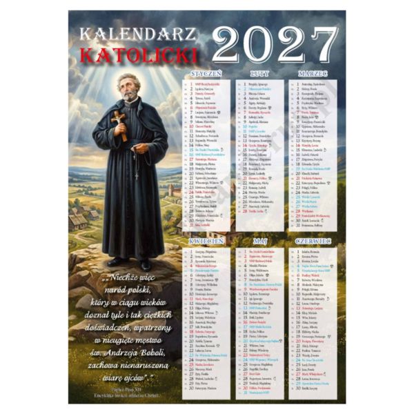 KALENDARZ DWUSTRONNY NA ROK 2027 - format 24 x 34 cm - 74476